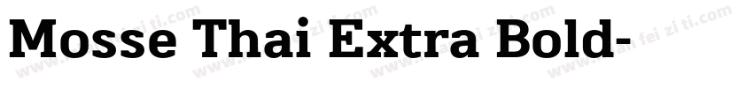 Mosse Thai Extra Bold字体转换
